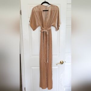 WYLDR Beige Velvet Dress